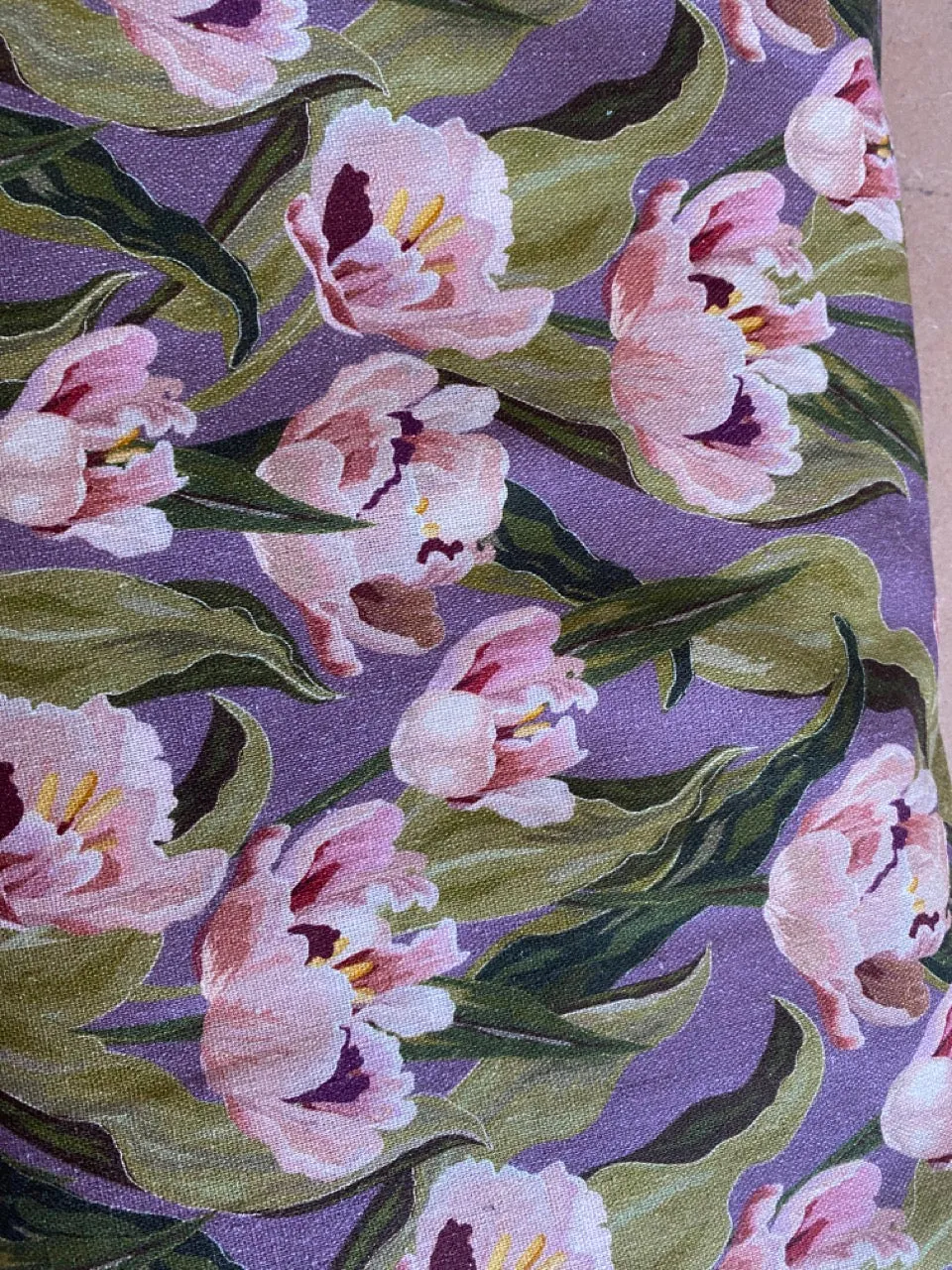 Romantic Floral Linen Kaftan Dress