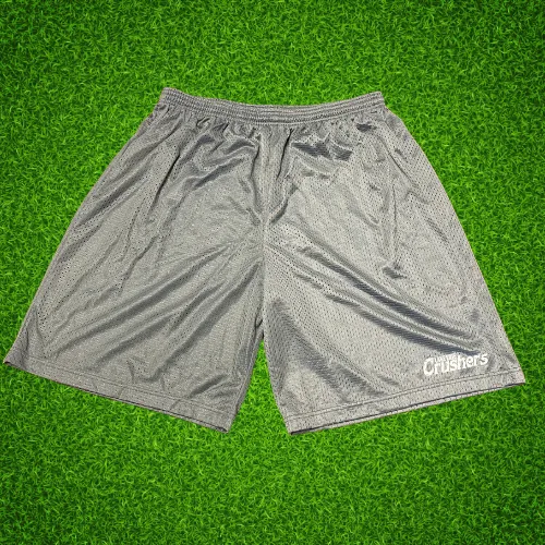 Shorts- Lake Erie Crushers Grey Mesh for Batting Practice