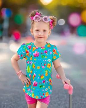 Summer Fun Puff Sleeve Tee in Organic Cotton