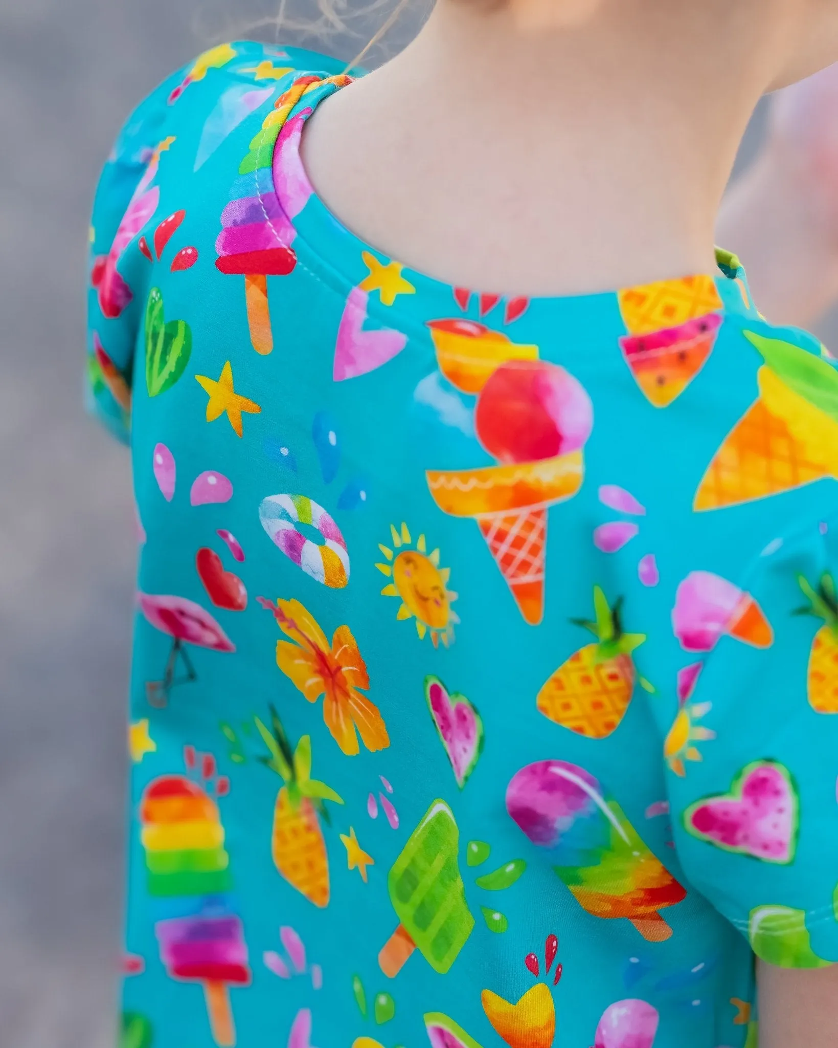 Summer Fun Puff Sleeve Tee in Organic Cotton