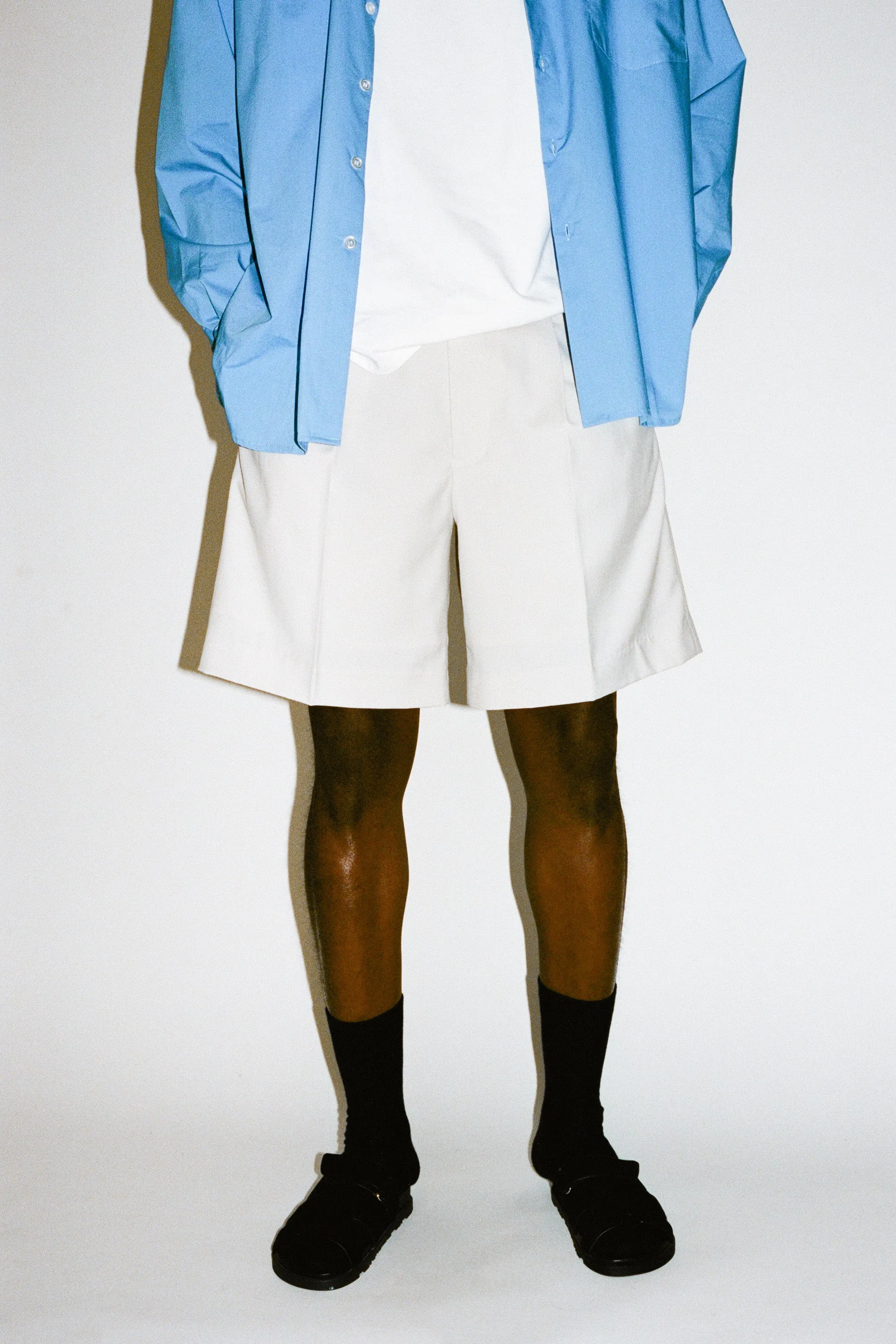 Villa Wide-Leg Tailored Shorts | Greige
